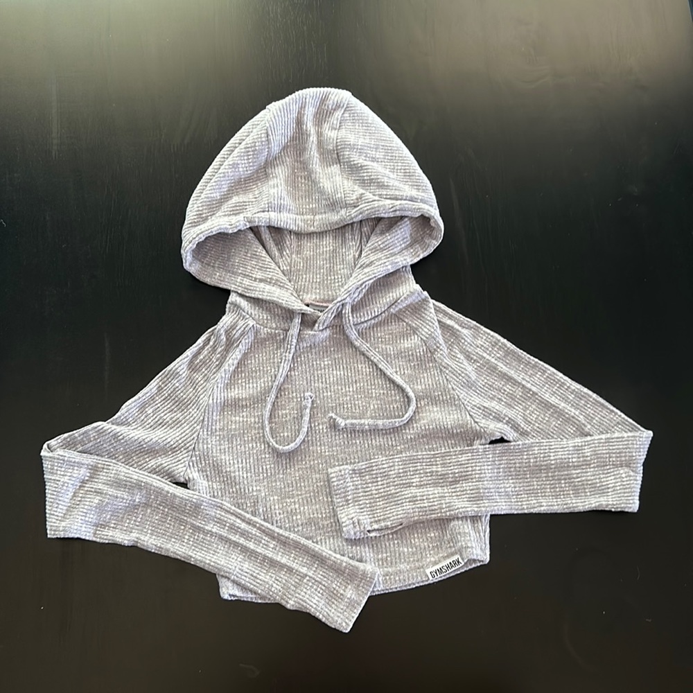 Gymshark ribbed knit cropped hoodie